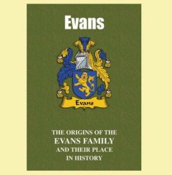 Evans Coat Of Arms History Welsh Family Name Origins Mini Book 