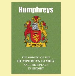 Humphreys Coat Of Arms History Welsh Family Name Origins Mini Book 