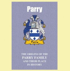 Parry Coat Of Arms History Welsh Family Name Origins Mini Book 