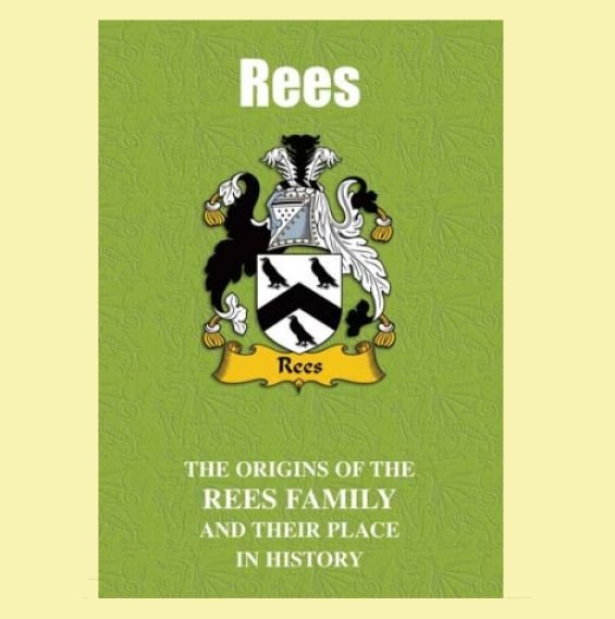 Image 0 of Rees Coat Of Arms History Welsh Family Name Origins Mini Book 