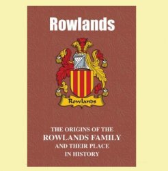 Rowlands Coat Of Arms History Welsh Family Name Origins Mini Book 