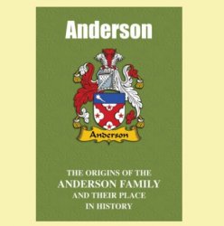 Anderson Coat Of Arms History English Family Name Origins Mini Book 