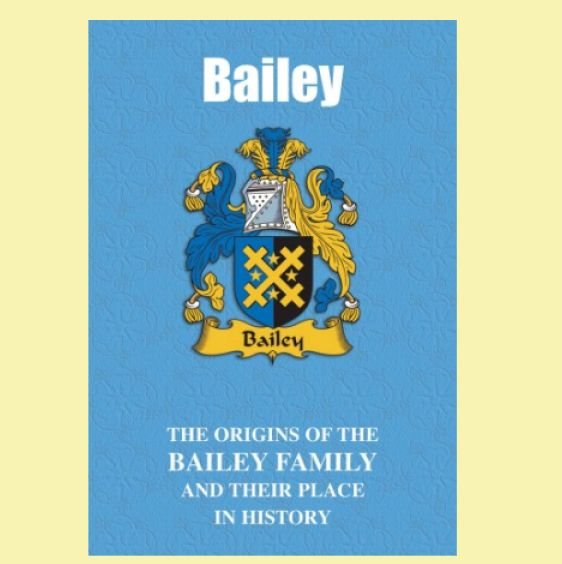 Image 0 of Bailey Coat Of Arms History English Family Name Origins Mini Book 