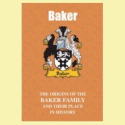 Baker Coat Of Arms History English Family Name Origins Mini Book 