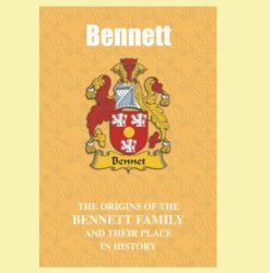 Bennett Coat Of Arms History English Family Name Origins Mini Book 