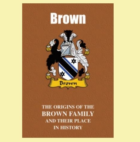 Image 0 of Brown Coat Of Arms History English Family Name Origins Mini Book 