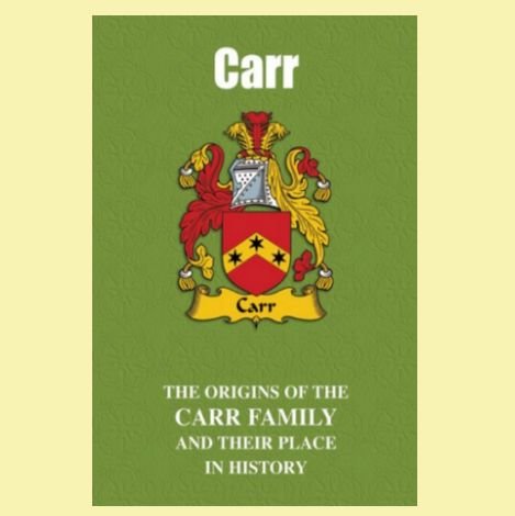 Image 0 of Carr Coat Of Arms History English Family Name Origins Mini Book 