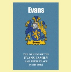 Evans Coat Of Arms History English Family Name Origins Mini Book 