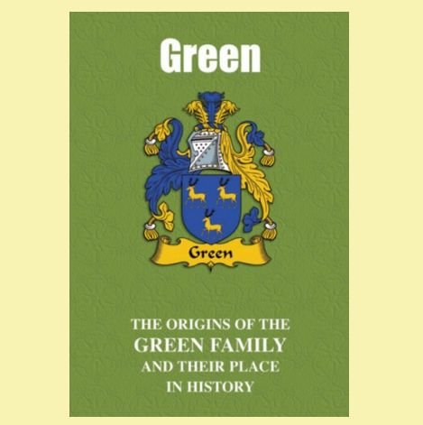 Image 0 of Green Coat Of Arms History English Family Name Origins Mini Book 