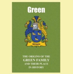 Green Coat Of Arms History English Family Name Origins Mini Book 