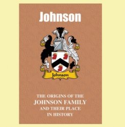 Johnson Coat Of Arms History English Family Name Origins Mini Book 