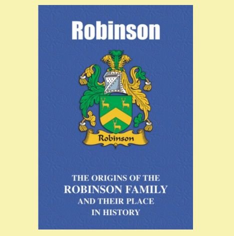 Image 0 of Robinson Coat Of Arms History English Family Name Origins Mini Book 