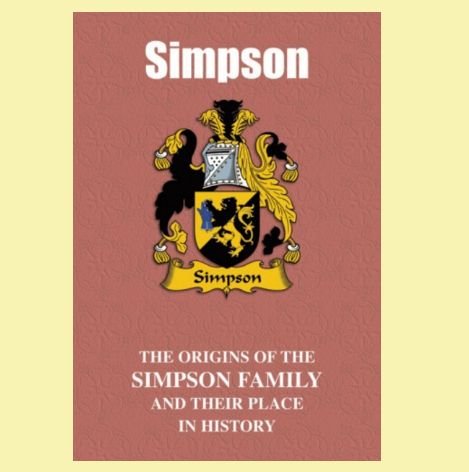 Image 0 of Simpson Coat Of Arms History English Family Name Origins Mini Book 