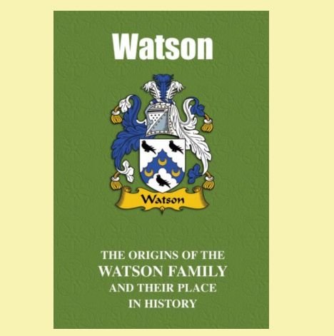Image 0 of Watson Coat Of Arms History English Family Name Origins Mini Book 