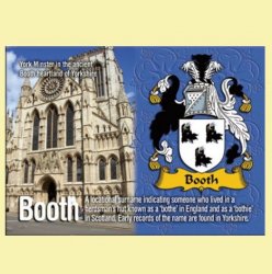 Booth Coat of Arms English Family Name Fridge Magnets Set of 2