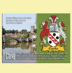 Clarke Coat of Arms English Family Name Fridge Magnets Set of 10