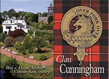 Image 1 of Cunningham Clan Badge Scottish Family Name Fridge Magnets Set of 10