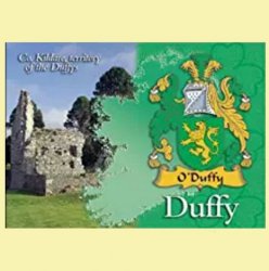 Duffy Coat of Arms Irish Family Name Fridge Magnets Set of 2