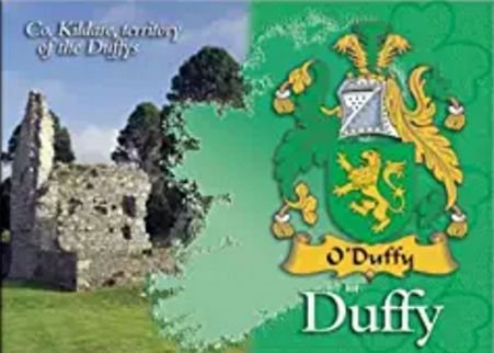 Image 1 of Duffy Coat of Arms Irish Family Name Fridge Magnets Set of 4