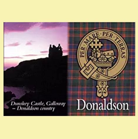 Image 0 of Donaldson Clan Badge Scottish Family Name Fridge Magnets Set of 10