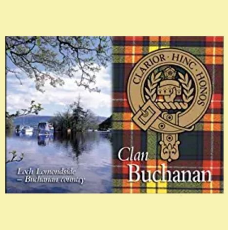 Image 0 of Buchanan Clan Badge Scottish Family Name Fridge Magnets Set of 2