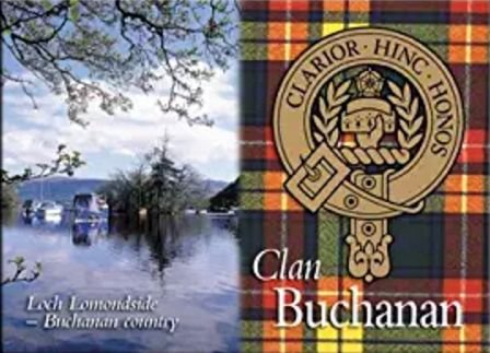 Image 1 of Buchanan Clan Badge Scottish Family Name Fridge Magnets Set of 2