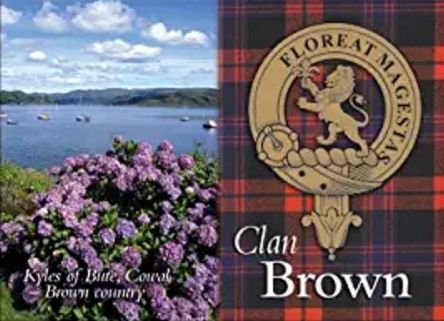 Image 1 of Brown Clan Badge Scottish Family Name Fridge Magnets Set of 2
