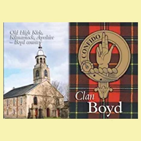 Image 0 of Boyd Clan Badge Scottish Family Name Fridge Magnets Set of 2