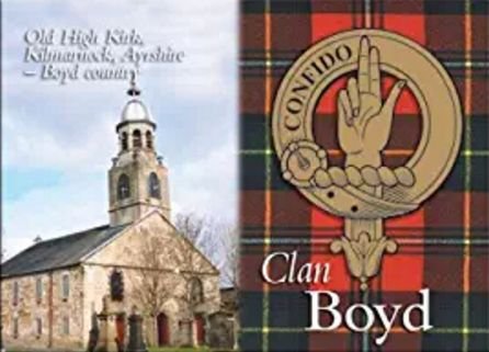 Image 1 of Boyd Clan Badge Scottish Family Name Fridge Magnets Set of 2