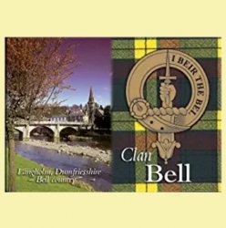 Bell Clan Badge Scottish Family Name Fridge Magnets Set of 2