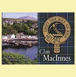 MacInnes Clan Badge Scottish Family Name Fridge Magnets Set of 10