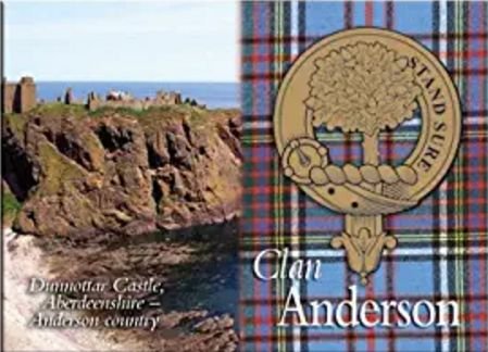 Image 1 of Anderson Clan Badge Scottish Family Name Fridge Magnets Set of 2