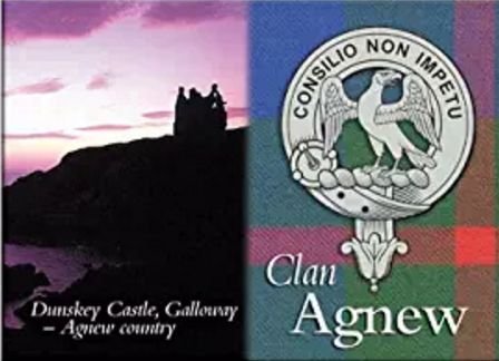 Image 1 of Agnew Clan Badge Scottish Family Name Fridge Magnets Set of 2