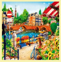 Amsterdam Location Themed Maestro Wooden Jigsaw Puzzle 300 Pieces