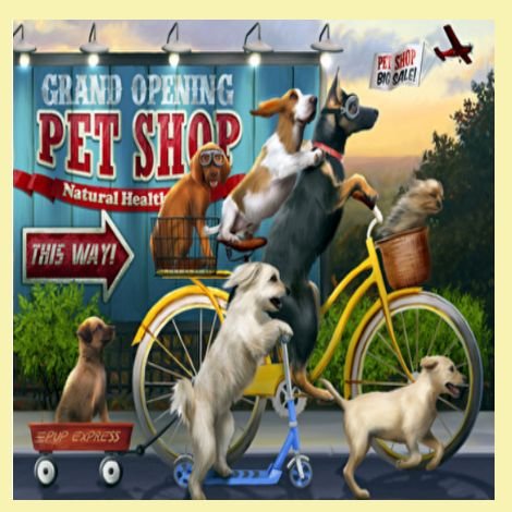 Image 0 of Off To The Market Animal Themed Mega Wooden Jigsaw Puzzle 500 Pieces