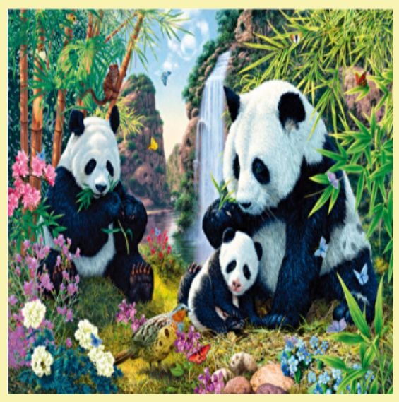 Image 0 of Panda Valley Animal Themed Millenium Wooden Jigsaw Puzzle 1000 Pieces