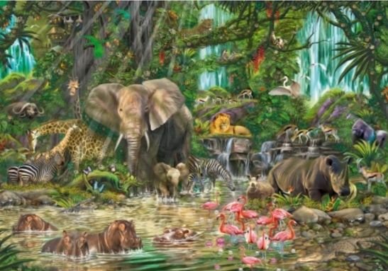 Image 1 of African Experience Animal Themed Maestro Wooden Jigsaw Puzzle 300 Pieces