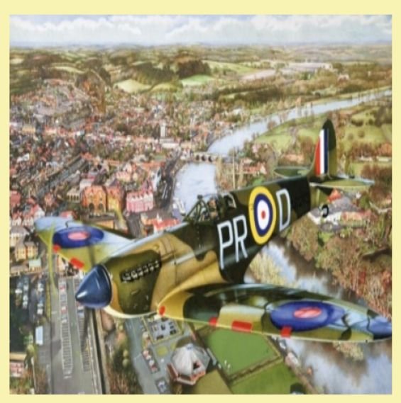 Image 0 of Spitfire Over Henley Aviation Themed Maestro Wooden Jigsaw Puzzle 300 Pieces