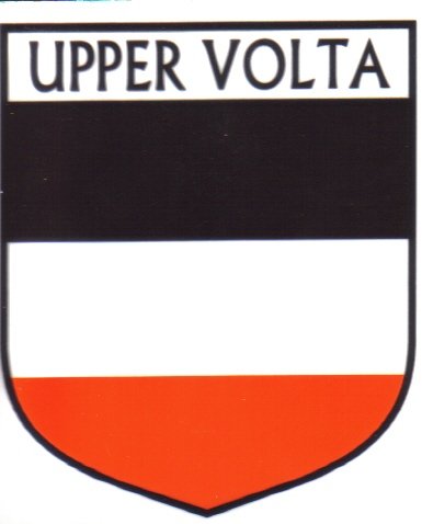 Image 1 of Upper Volta Flag Country Flag Upper Volta Decals Stickers Set of 3
