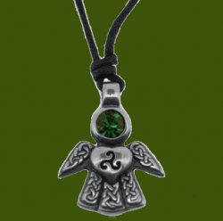 Celtic Angel May Birthstone Stylish Pewter Pendant
