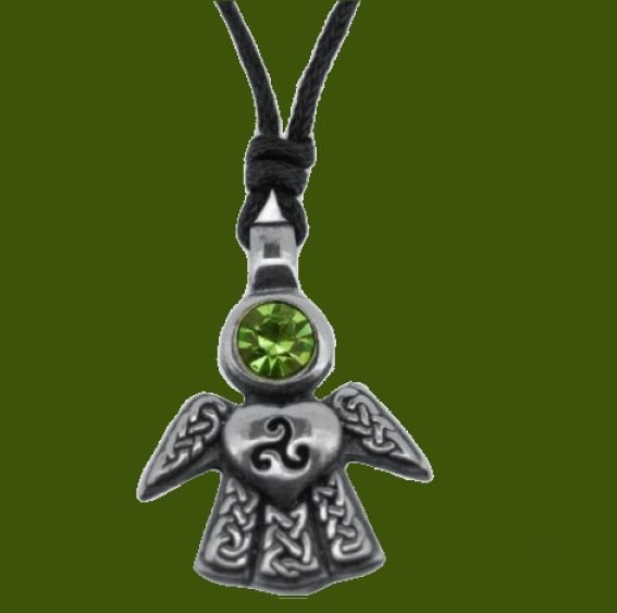 Image 0 of Celtic Angel August Birthstone Stylish Pewter Pendant