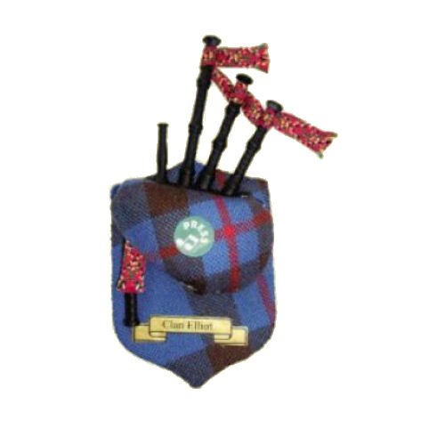 Image 1 of Elliot Clan Tartan Musical Bagpipe Fridge Magnets Set of 3