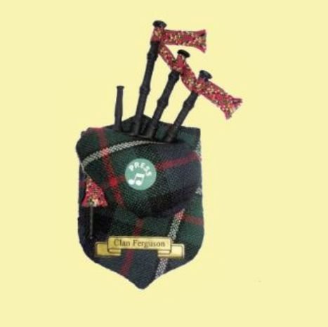 Image 0 of Ferguson Clan Tartan Musical Bagpipe Fridge Magnets Set of 3