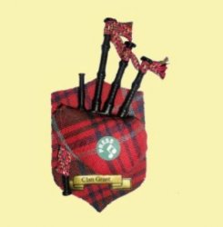 Grant Clan Tartan Musical Bagpipe Fridge Magnets Set of 3