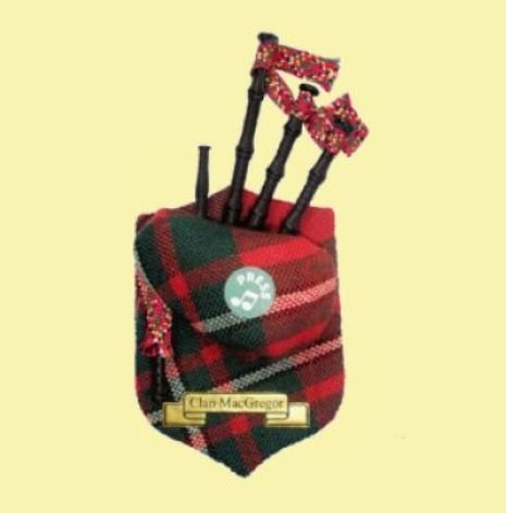 Image 0 of MacGregor Clan Tartan Musical Bagpipe Fridge Magnets Set of 3