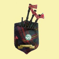 MacLennan Clan Tartan Musical Bagpipe Fridge Magnets Set of 3