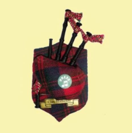 Image 0 of Matheson Clan Tartan Musical Bagpipe Fridge Magnets Set of 3