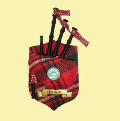 Image 0 of Scott Clan Tartan Musical Bagpipe Fridge Magnets Set of 3