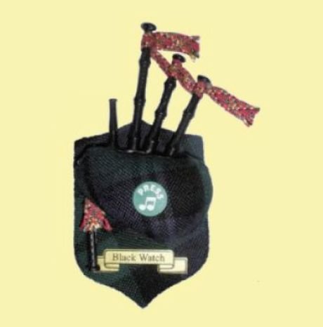 Image 0 of Blackwatch Tartan Musical Bagpipe Fridge Magnets Set of 2