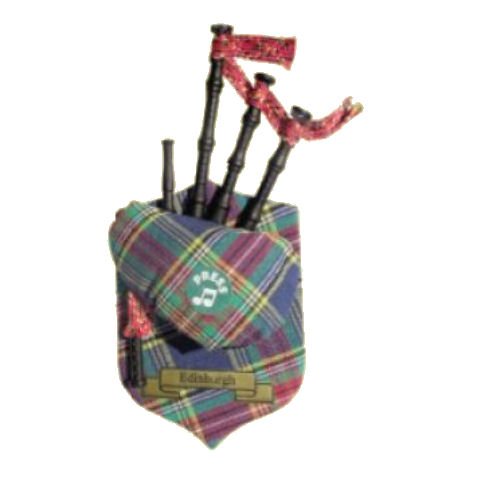 Image 1 of Edinburgh Tartan Musical Bagpipe Fridge Magnets Set of 2